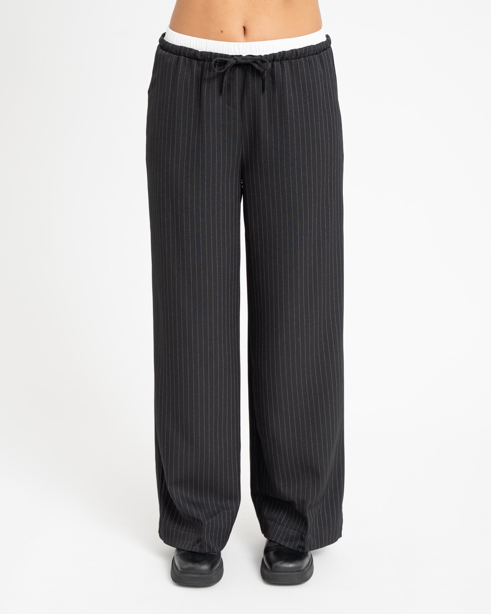 Boxer Pants Black White