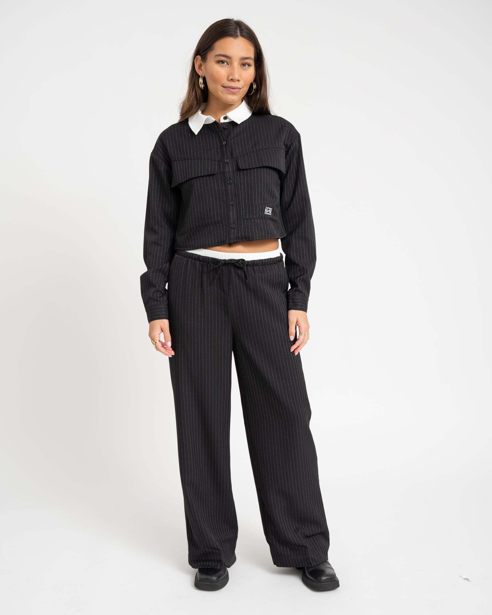 Boxer Pants Black White