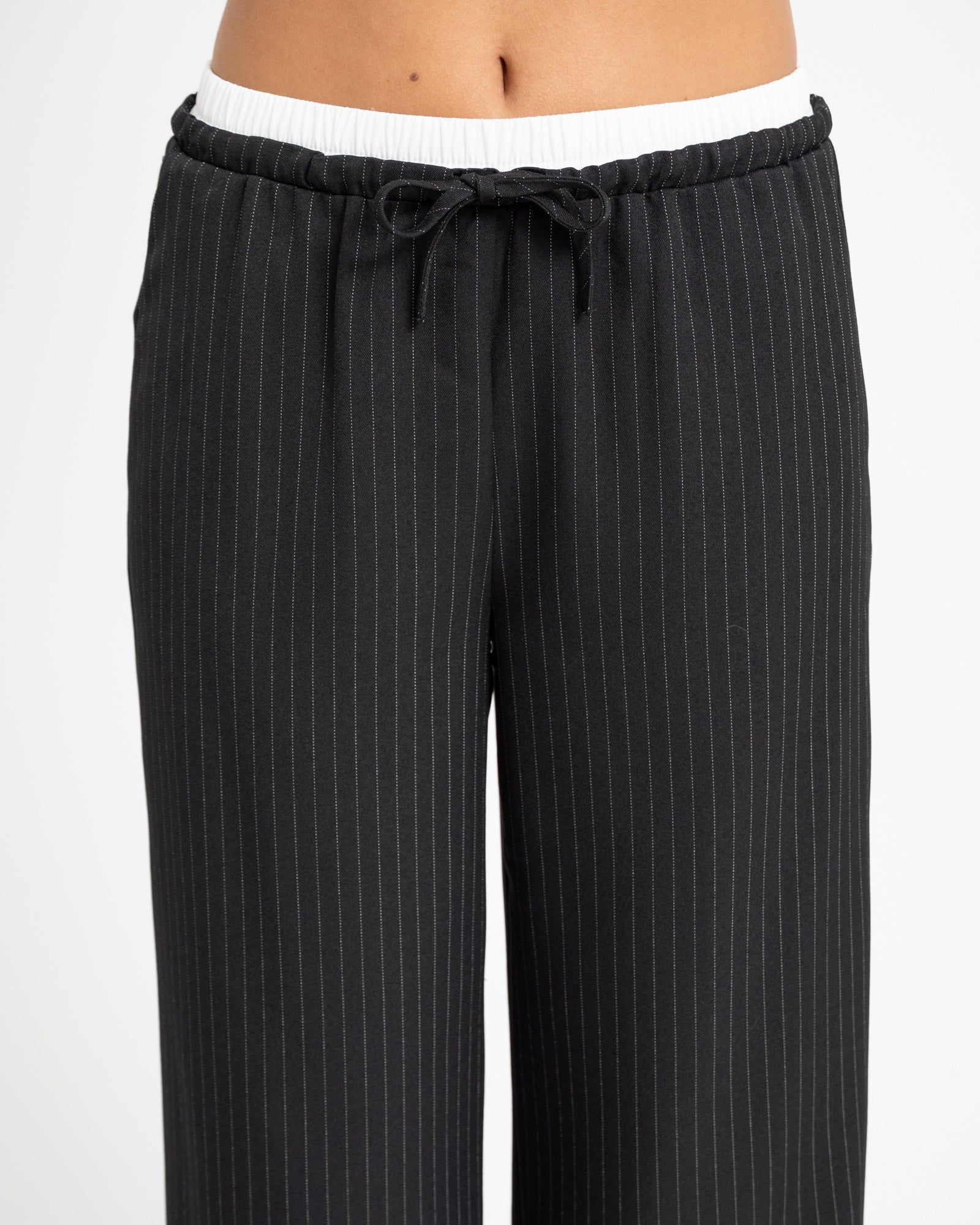 Boxer Pants Black White