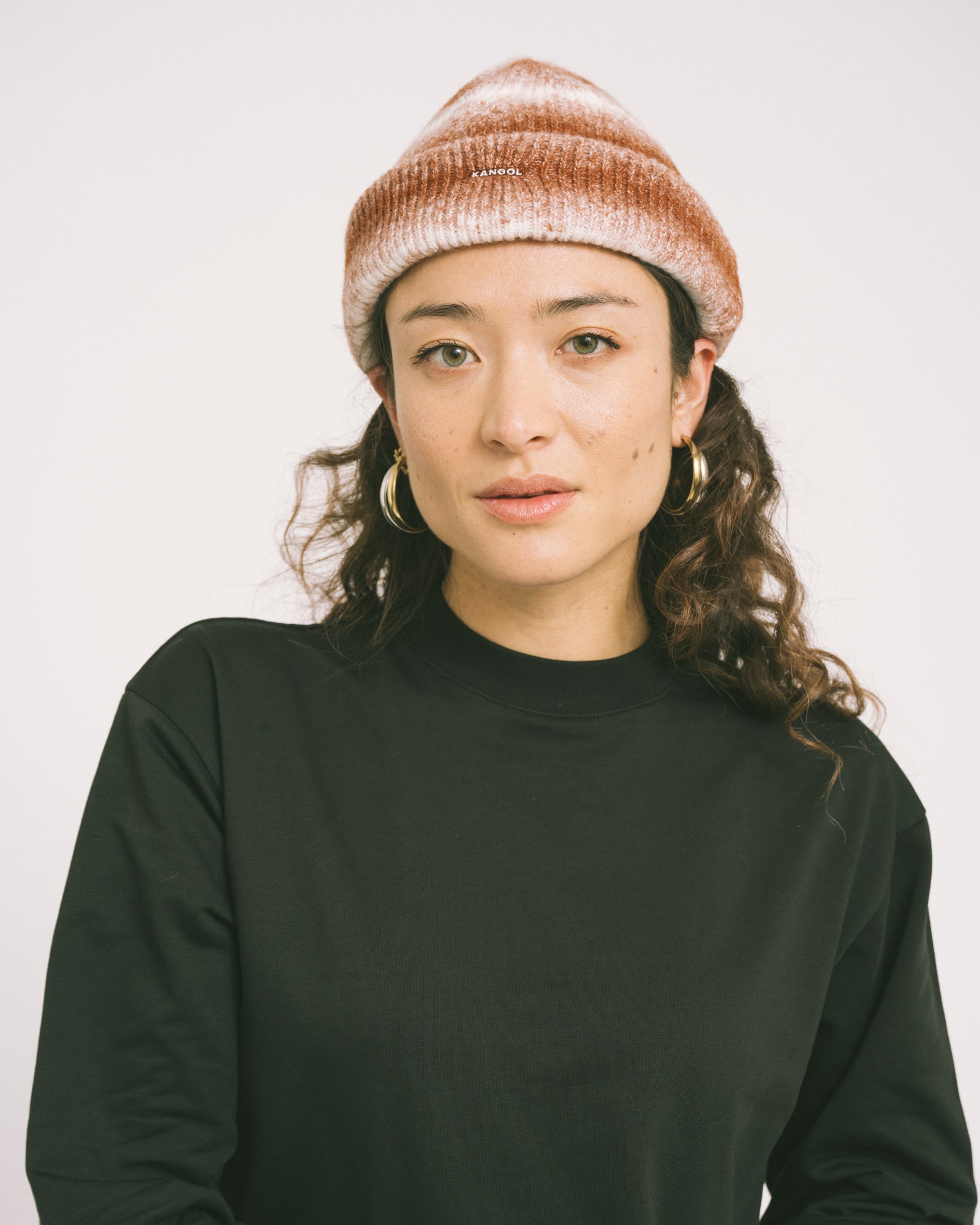 Heathered 2-Way Beanie Cognac