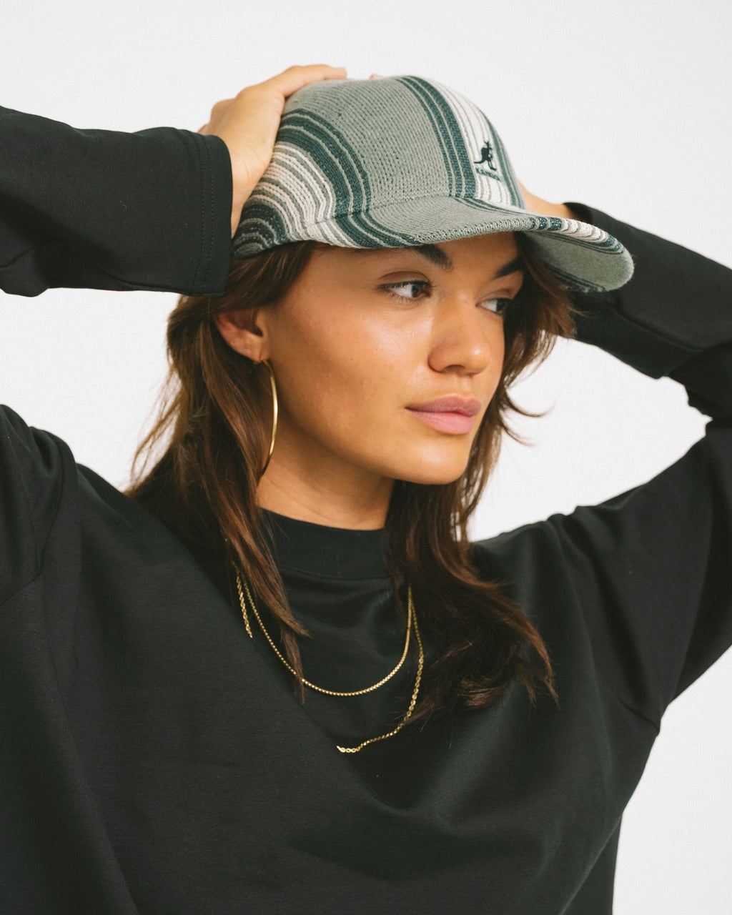 Nostalgia Stripe Spacecap Green