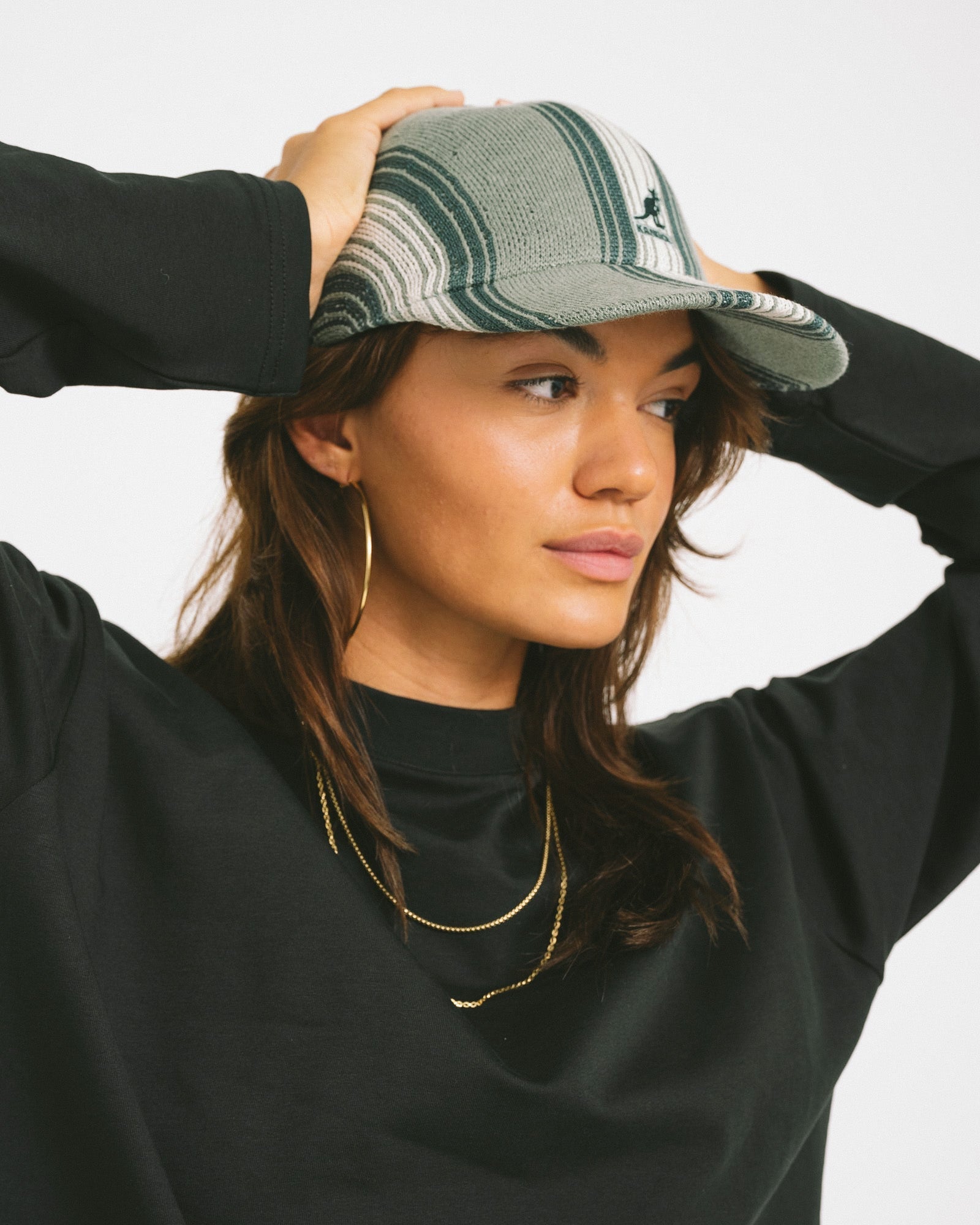 Nostalgia Stripe Spacecap Green