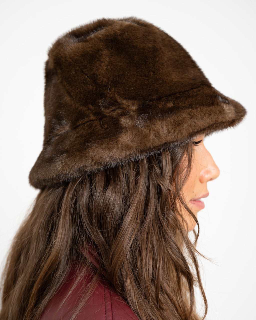 Fluffy Hat Dark Brown