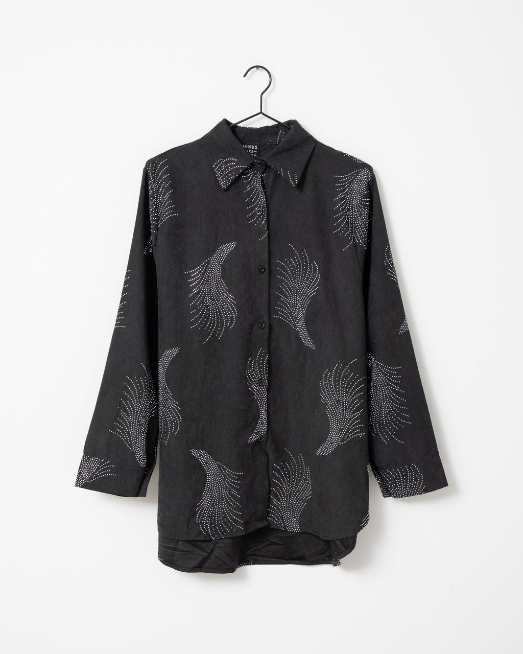 Gilly Glitter Blouse Dark Grey Silver