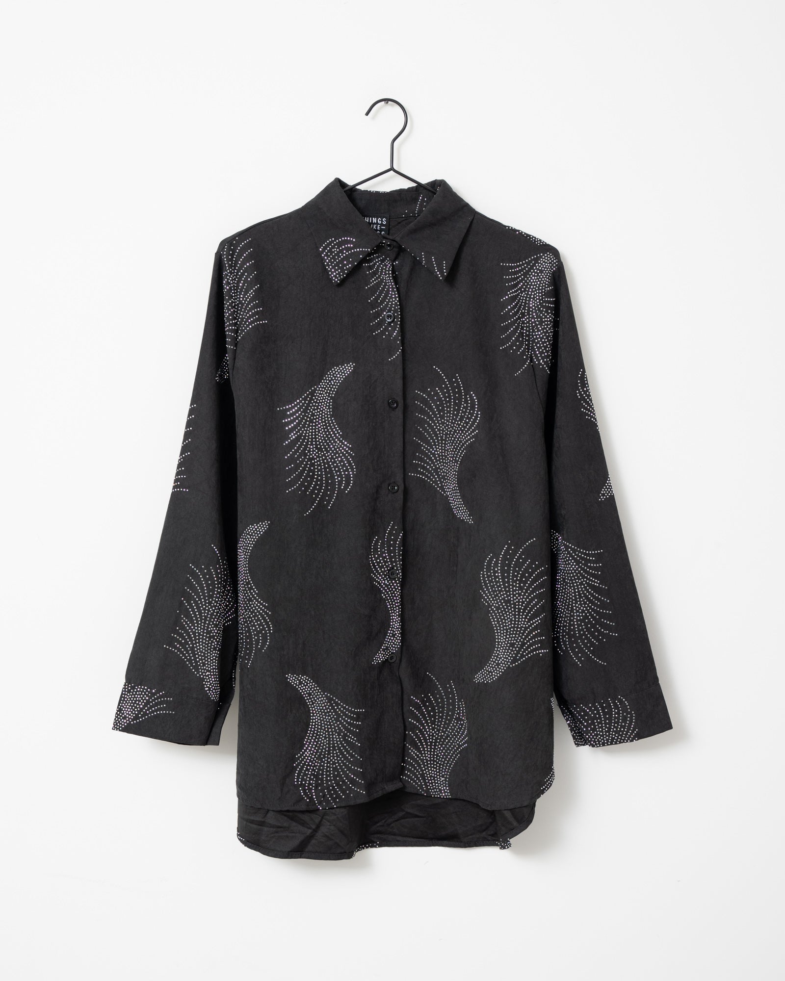 Gilly Glitter Blouse Dark Grey Silver