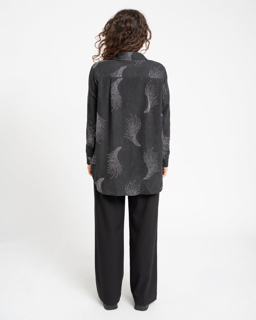 Gilly Glitter Blouse Dark Grey Silver