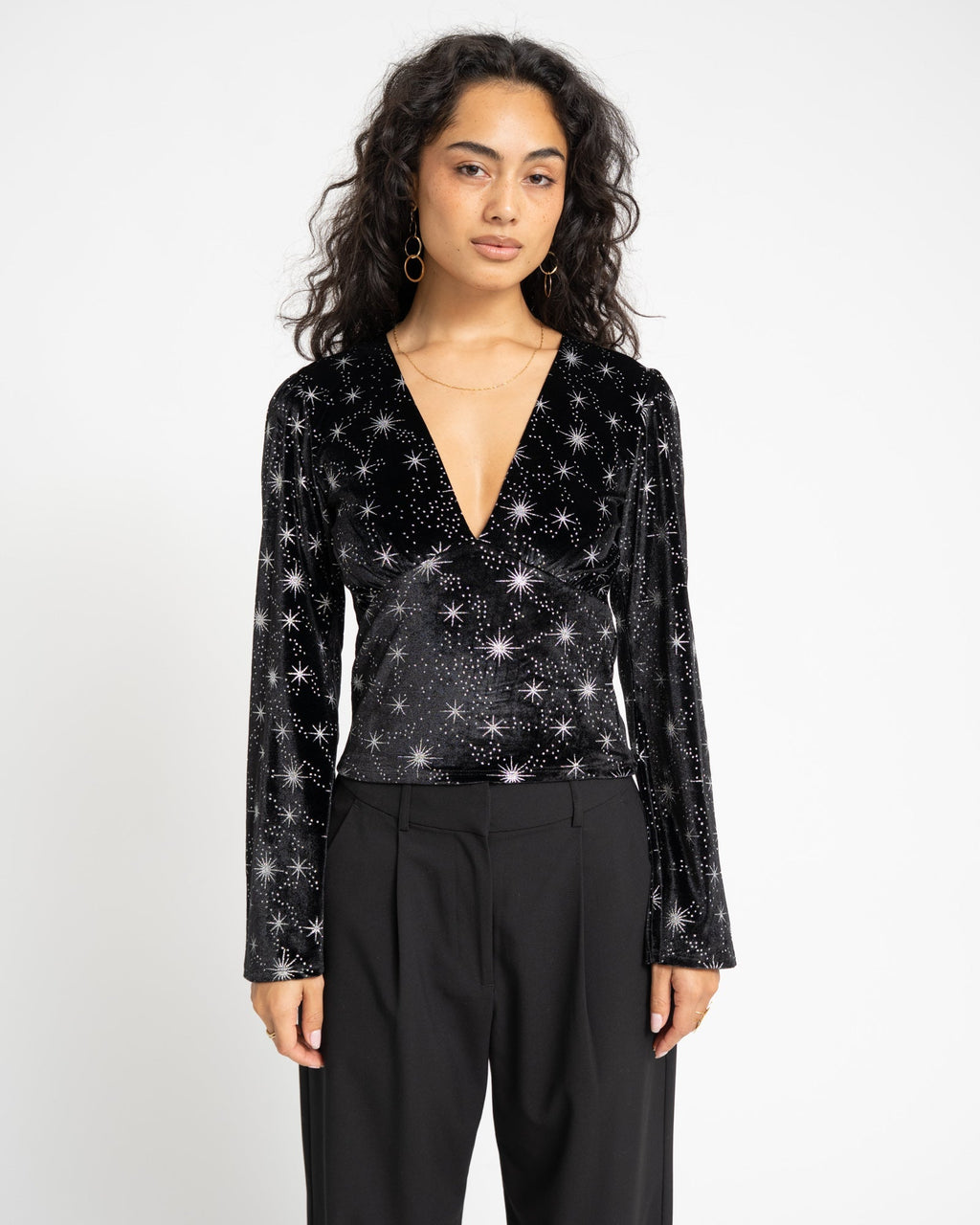 Jella Velvet Star Black