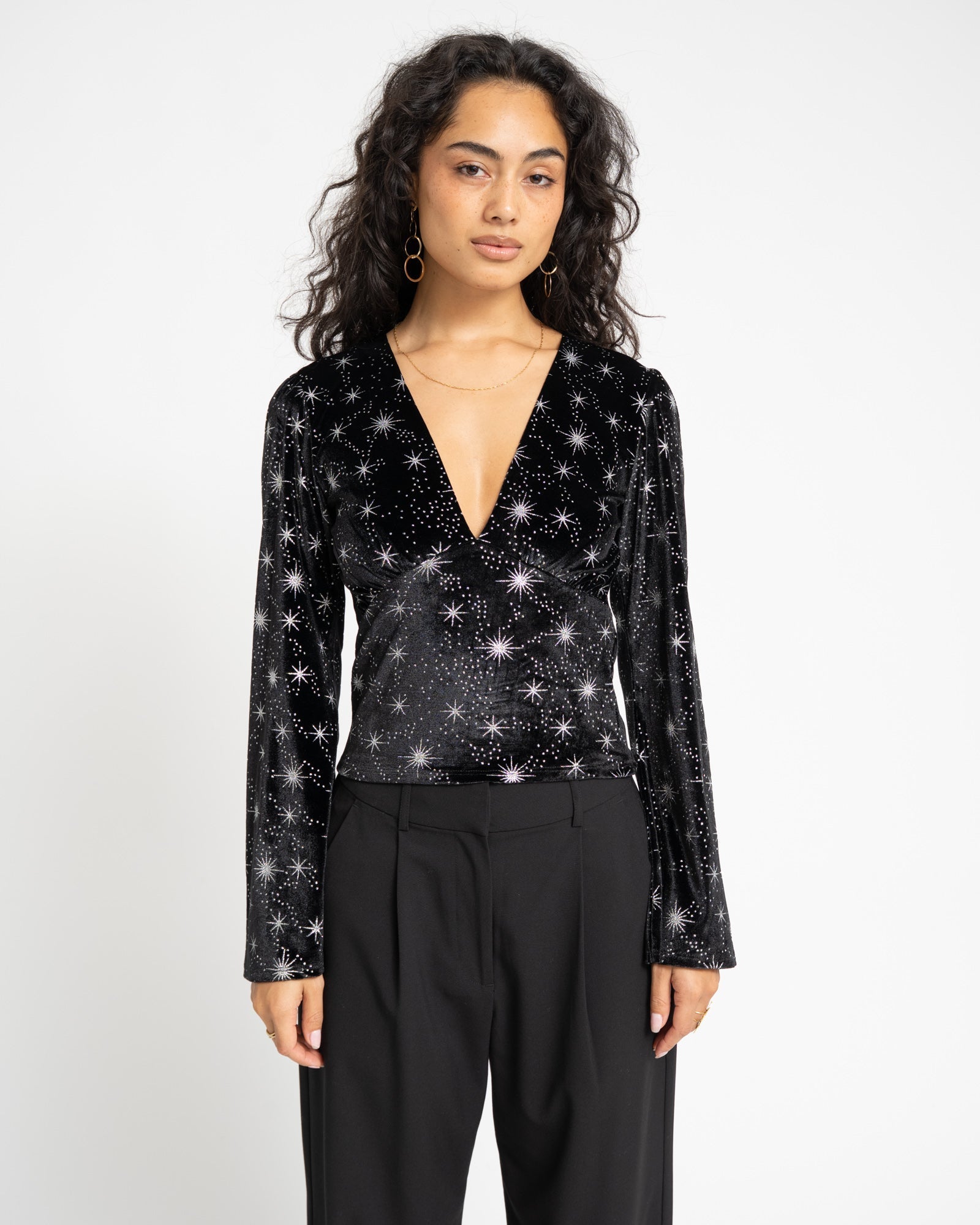 Jella Velvet Star Black