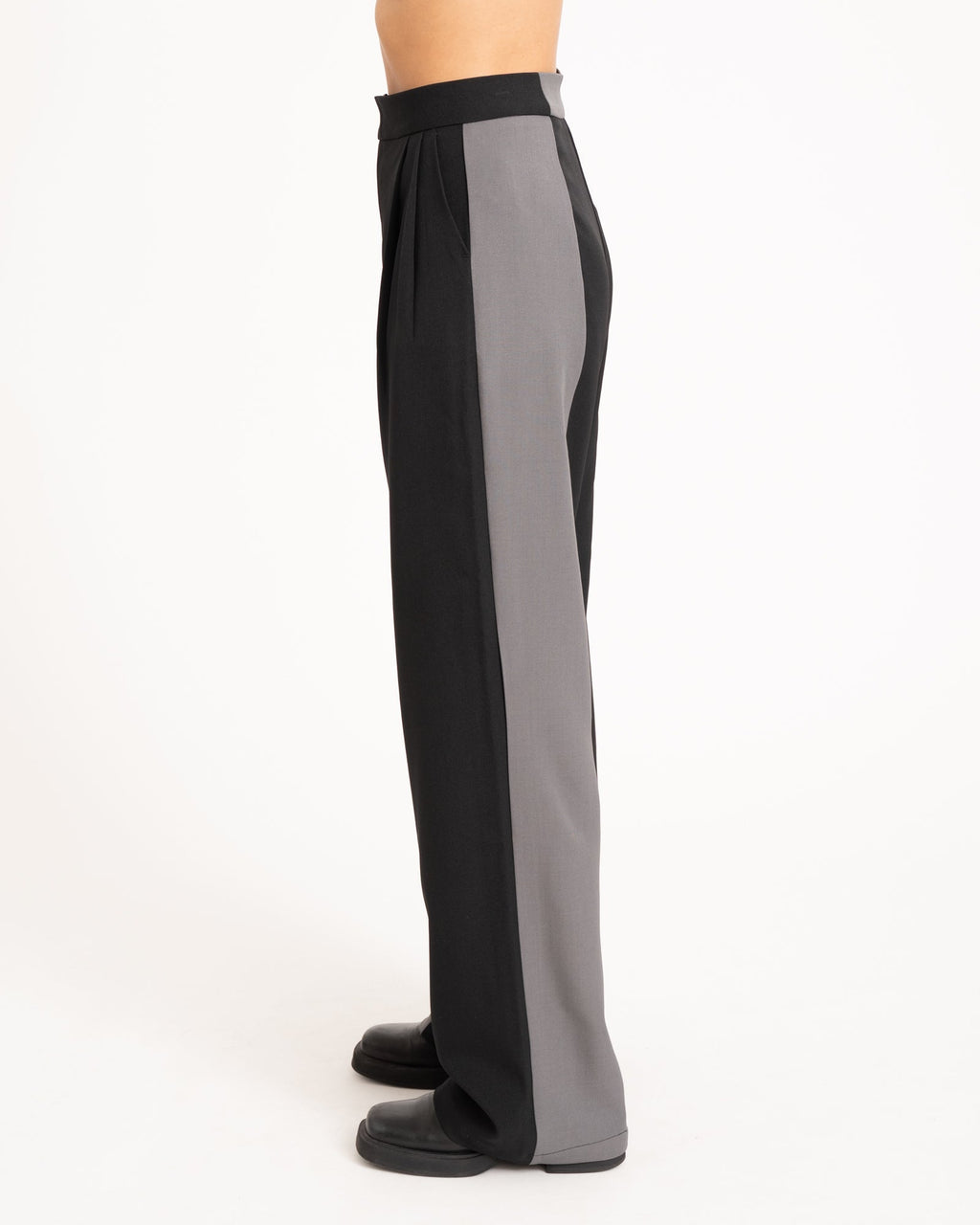 Lea Pantalon Blocked Black Grey