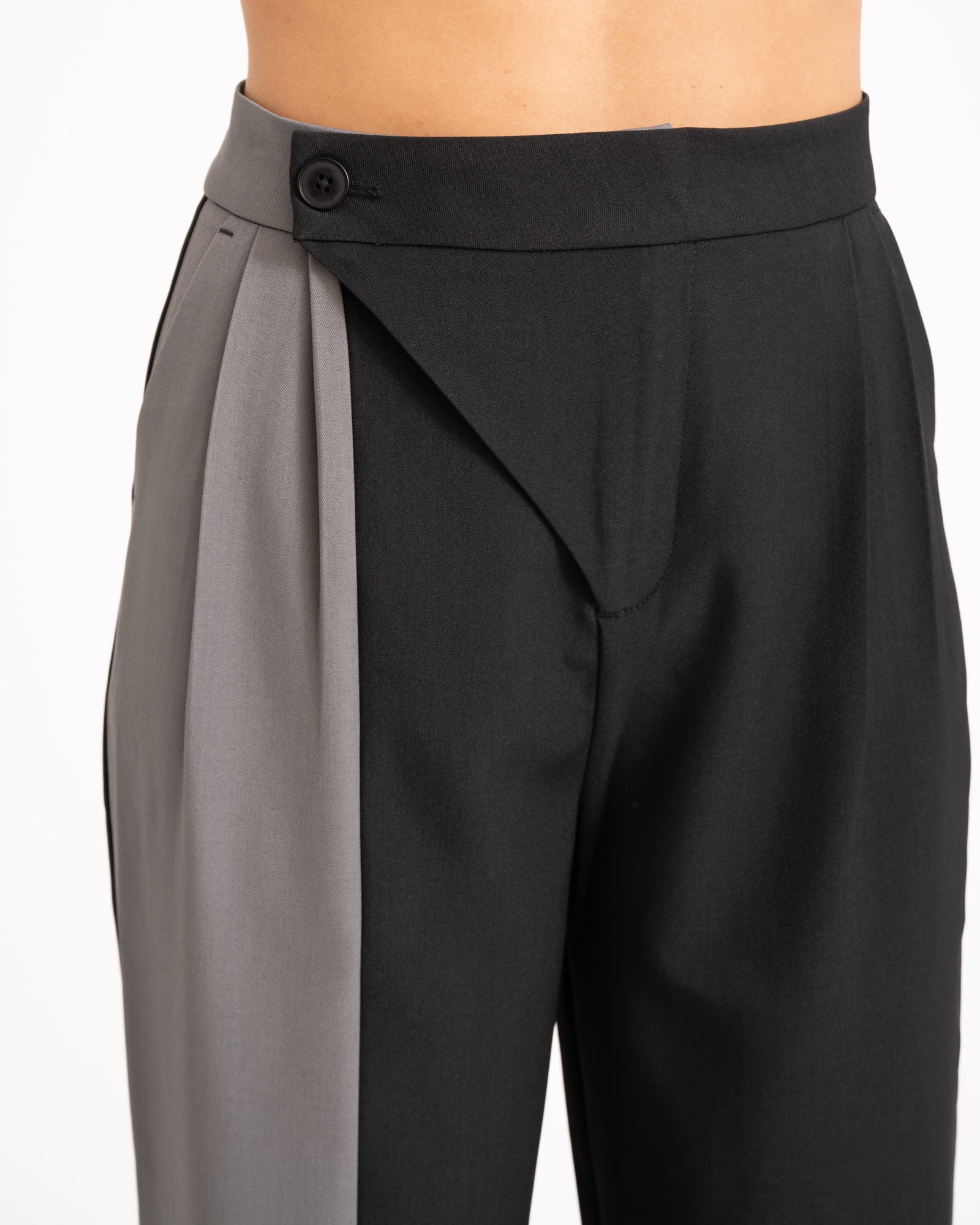 Lea Pantalon Blocked Black Grey