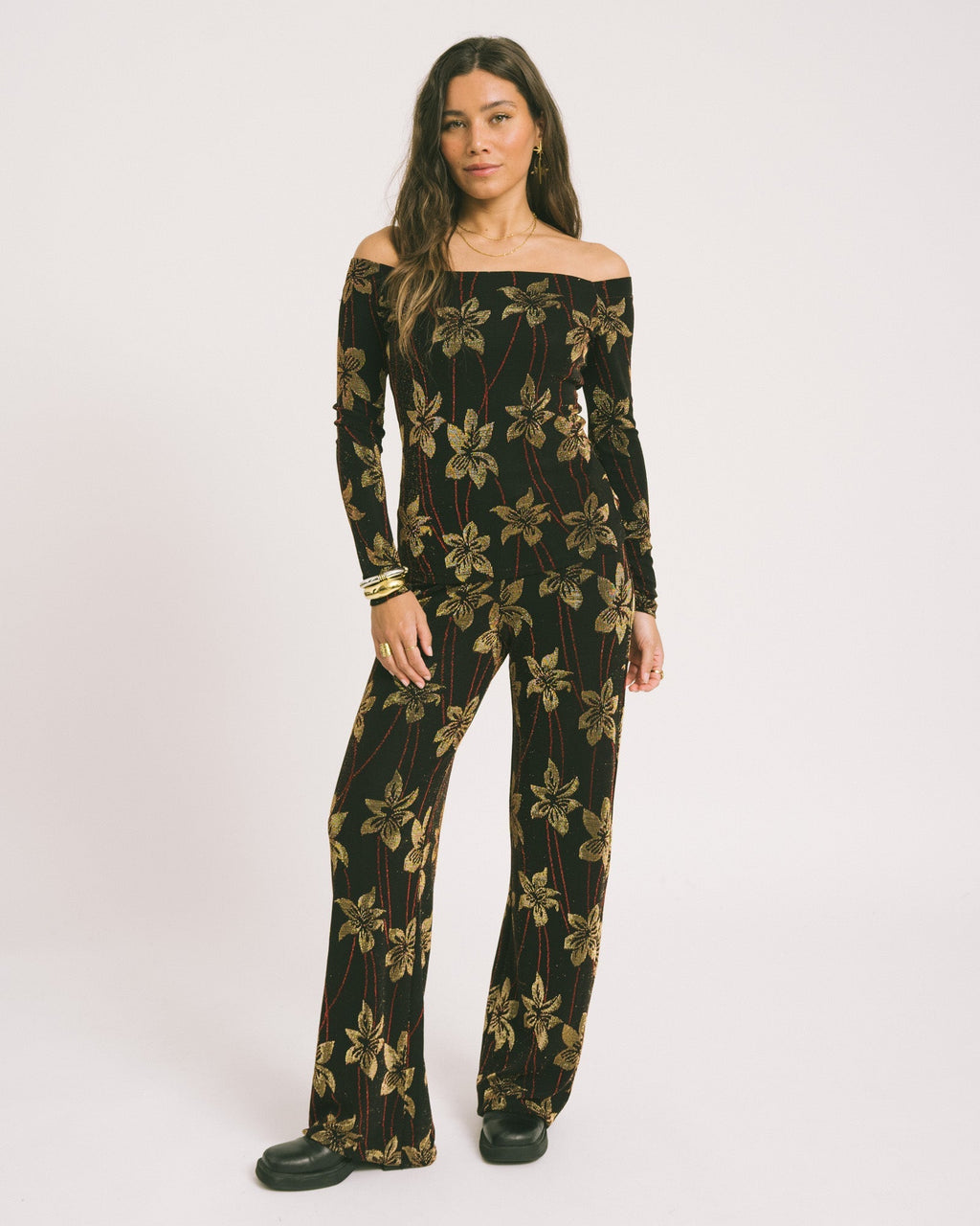 Luna Pants Tropical Black