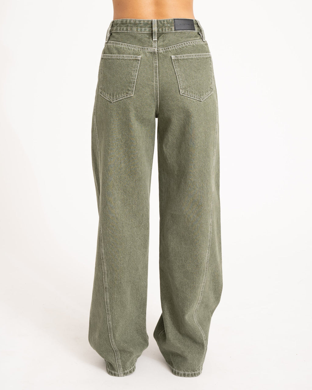Missy Relaxed Seam Jeans Olive