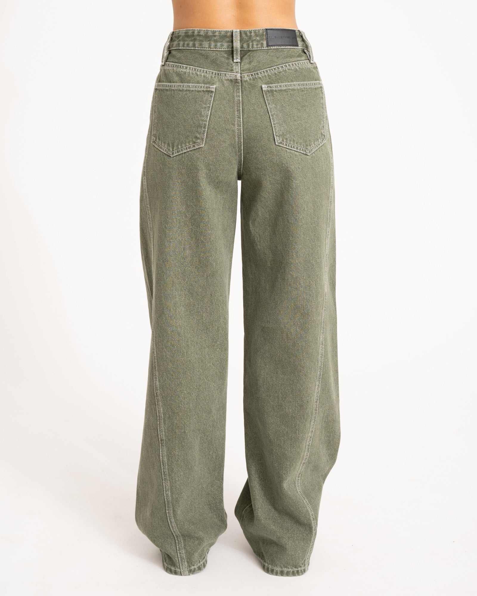 Missy Relaxed Seam Jeans Olive