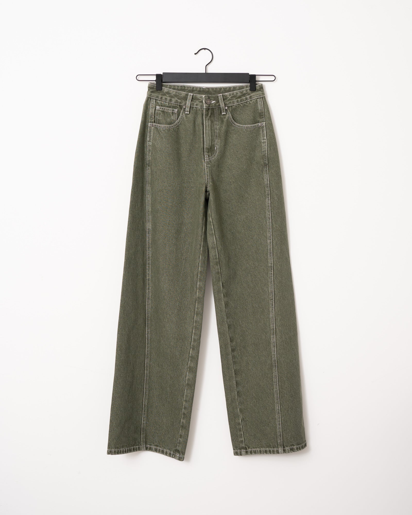 Missy Relaxed Seam Jeans Olive