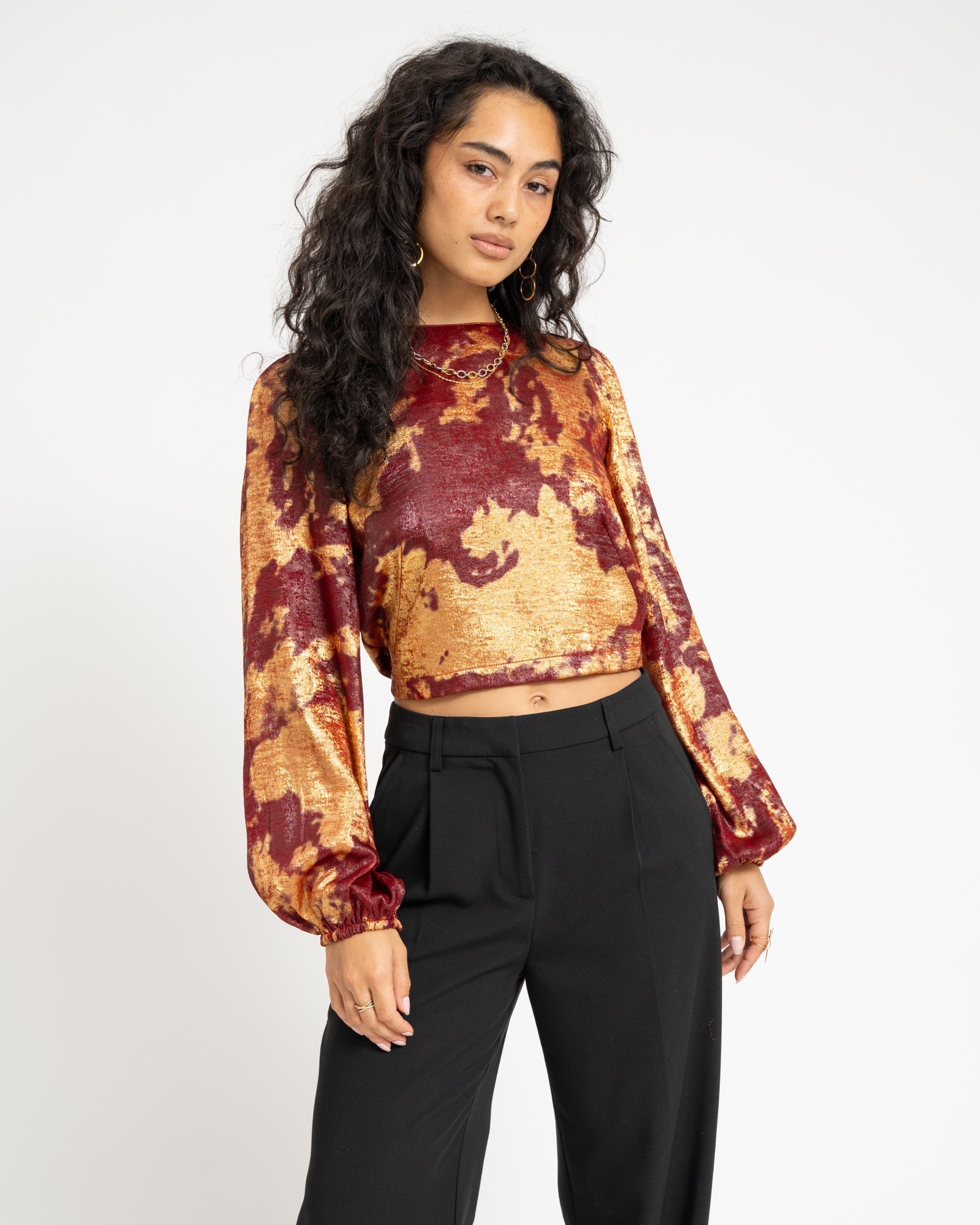 Oi-Vi Blouse Burgundy