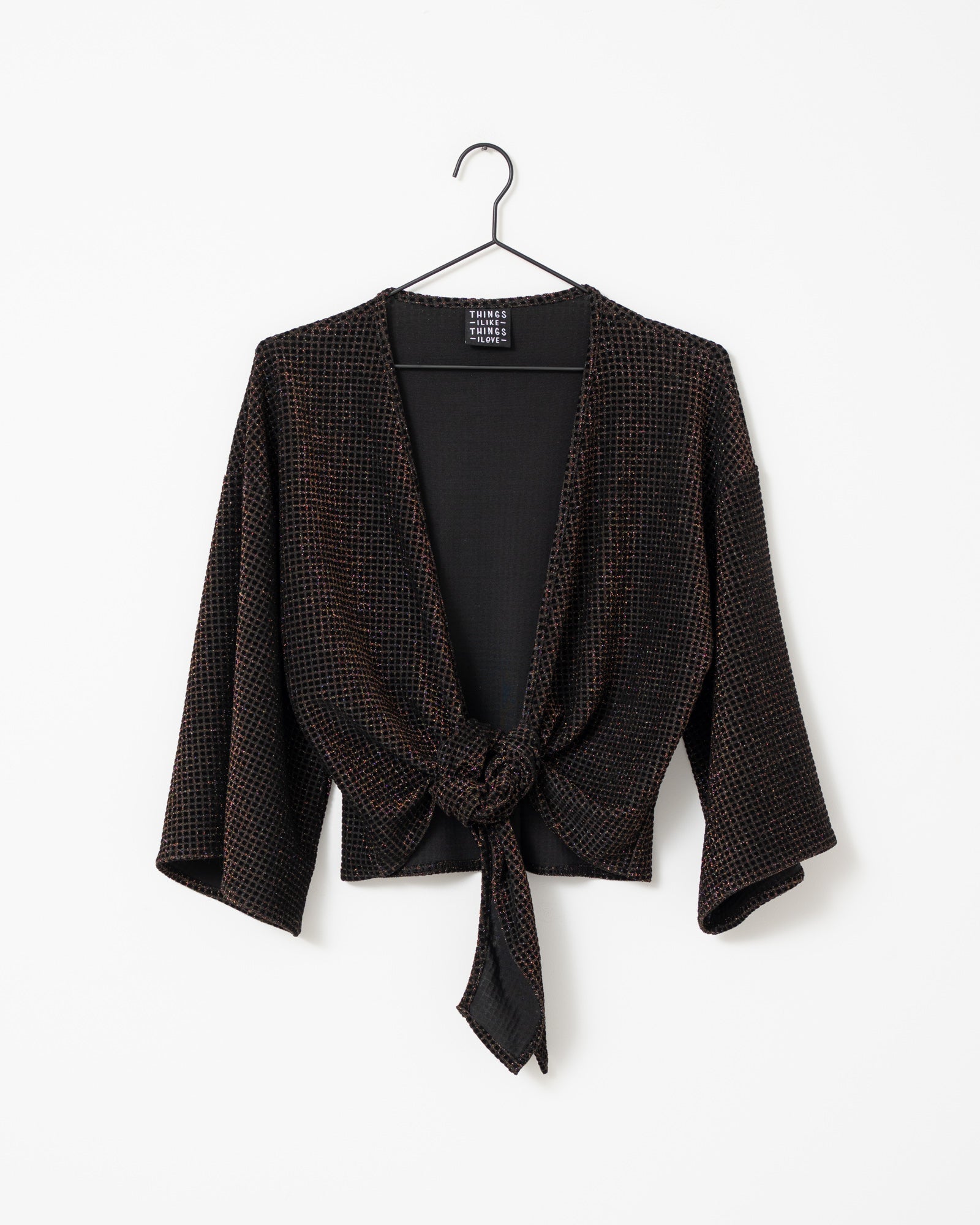 Sunny Velvet Checkered Gold One Size